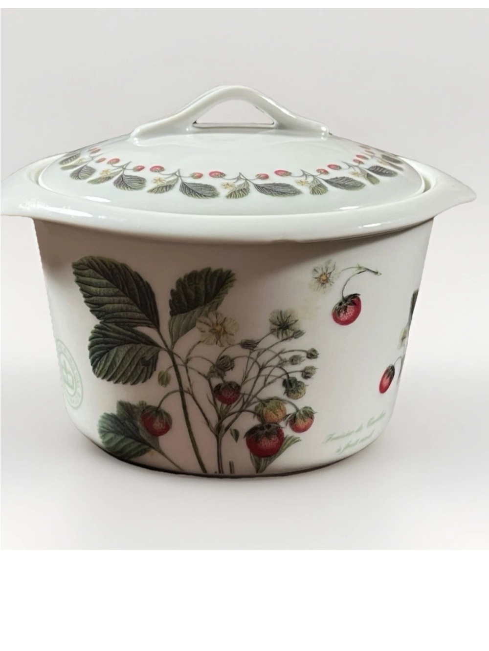 Vintage Royal Botanical Kew Gardens “Fraisier de Caroline” Porcelian Sugar Bowl